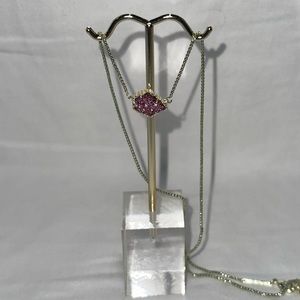Kendra Scott Pink Druzy necklace